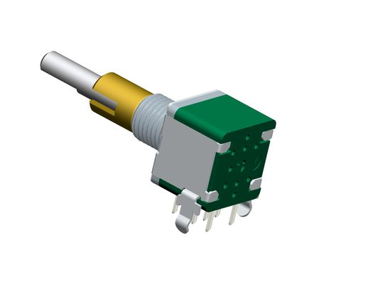 Digital Incremental Encoder dual shaft with push switch and self return switch EC11D02M-FF-15P