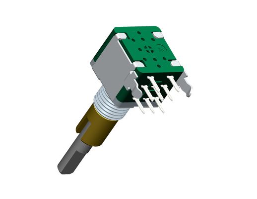 Digital Incremental Encoder dual shaft with push switch and self return switch EC11D02M-FF-15P