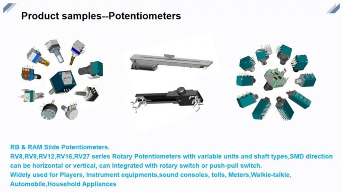 Het Metaalschacht Verzegelde Potentiometer van RV9110N0KQ 9mm