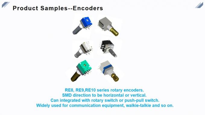 Digitale incrementele encoder dubbele as met drukschakelaar en zelfterugkeerschakelaar EC11D02M-FF-15P 1